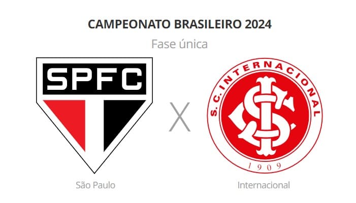 São Paulo x Internacional: Onde assistir, horário e escalações da 27ª rodada do Brasileirão